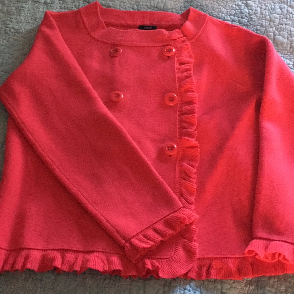 J. Crew ruffled sweater/jacket